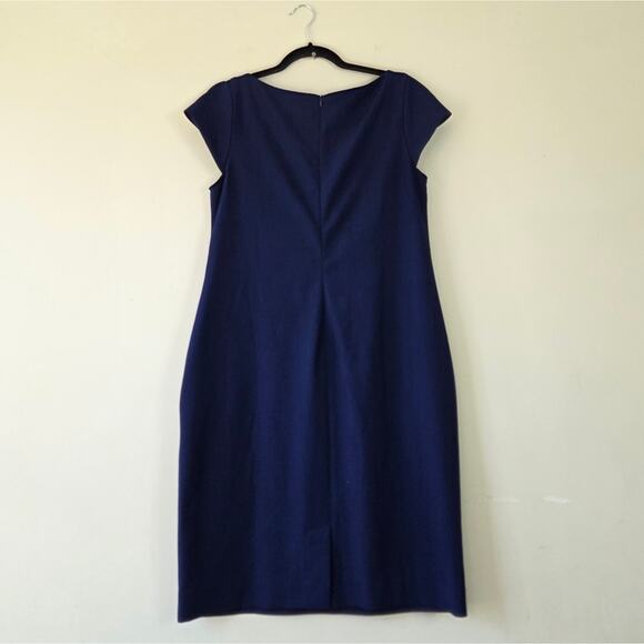 MM. Lafleur Etsuko Dress Deep Indigo Navy With Belt Size 14 - Picture 4 of 5